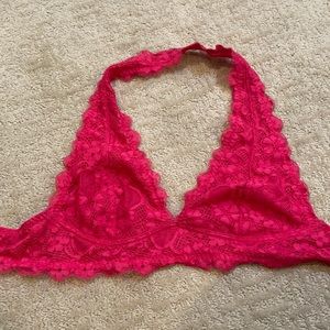 Pink free people halter bralette